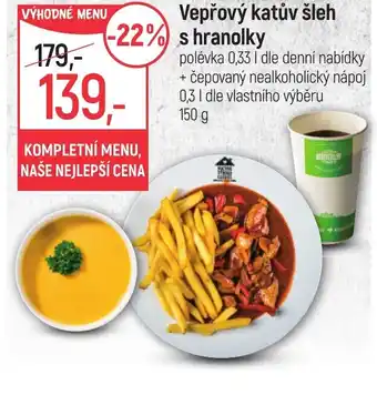 Globus Vepřový katův šleh s hranolky nabídka