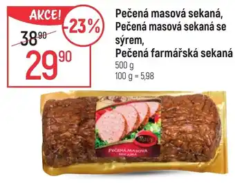 Globus Pečená masová sekaná, Pečená masová sekaná se sýrem, Pečená farmářská sekaná nabídka