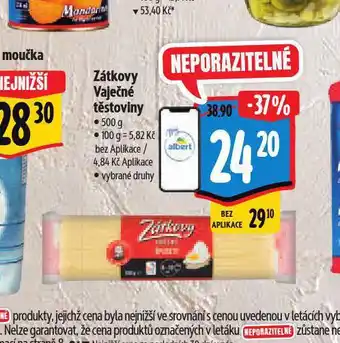 Albert Zátkovy vaječné těstoviny nabídka