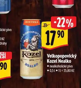 Albert Pivo velkopopovický kozel nealko nabídka