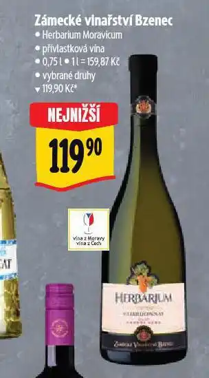 Albert Zámecké vinařství bzenec nabídka
