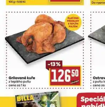 Billa Grilované kuře nabídka