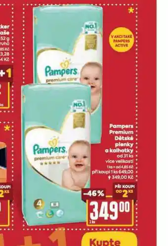 Billa Pampers dětské plenky nabídka