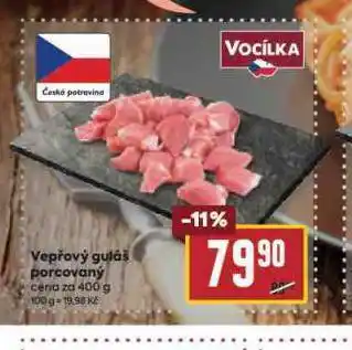 Billa Vepřový guláš porcovaný nabídka