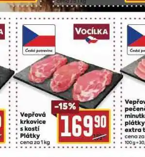 Billa Vepřová krkovice s kostí plátky nabídka