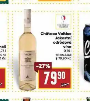 Billa Chateau valtice jakostní odrůdová vína nabídka