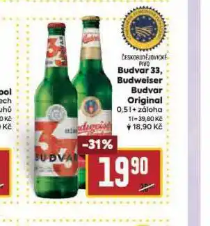 Billa Pivo budweiser budvar original nabídka