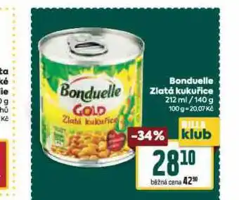 Billa Bonduelle zlatá kukuřice nabídka