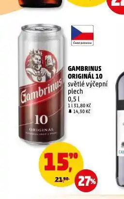 Penny Market Pivo gambrinus nabídka