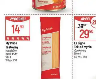 Globus My price těstoviny nabídka