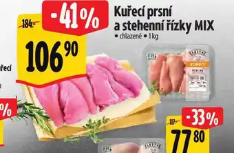 Albert Kuřecí prsní a stehenní řízky mix nabídka