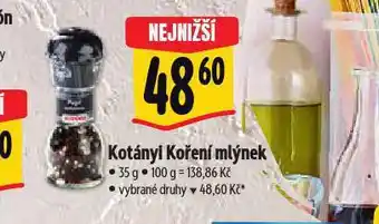 Albert Kotányi koření mlýnek nabídka