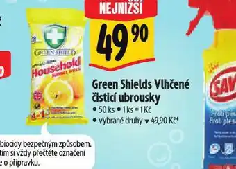 Albert Green shield vlhčené čistící ubrousky nabídka