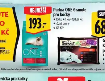 Albert Purina one granule pro kočky nabídka