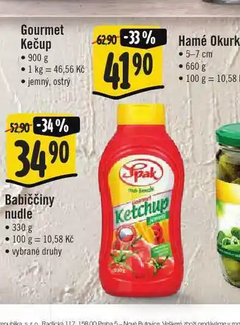 Jip Gourmet kečup nabídka