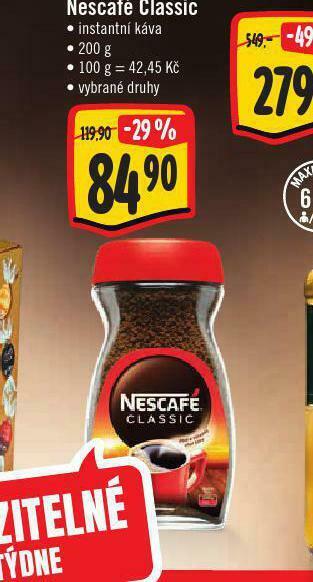 Jip Nescafé classic nabídka