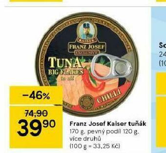 Tesco Fraz josef kaiser tuňák nabídka