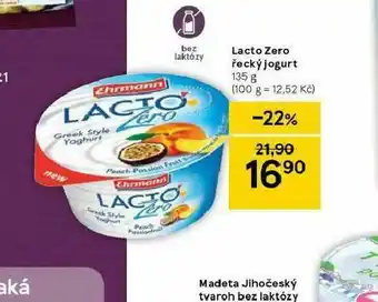 Tesco Lacto zero řecký jogurt nabídka