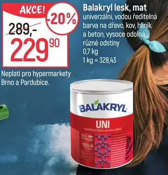 Balakryl lesk, mat