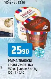 Terno Prima tradiční zmrzlina nabídka