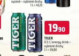 Terno Tiger energy drink nabídka