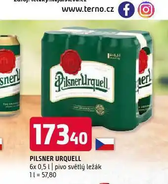 Terno Pivo pilsner urquell nabídka