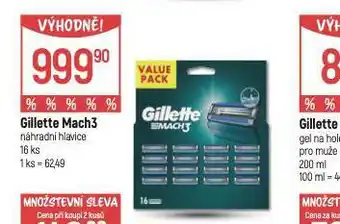 Globus Gillette mach3 náhradní hlavice nabídka