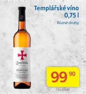 Kubík potraviny Templářské víno 0.75 l. nabídka