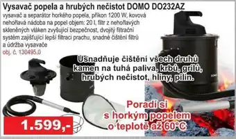 Elektro Spáčil Vysavač popela a hrubých nečistot DOMO DO232AZ nabídka