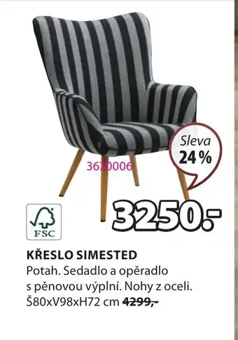 JYSK KŘESLO SIMESTED nabídka