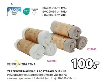 JYSK ŽERZEJOVÉ NAPÍNACÍ PROSTĚRADLO JANNE nabídka