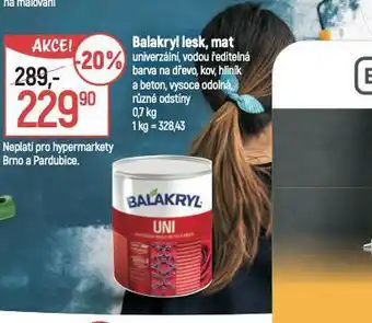 Globus Balakryl lesk, mat nabídka