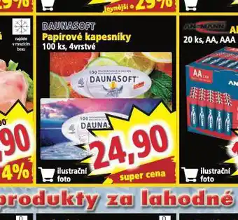 Norma Daunasoft papírové kapesníky nabídka