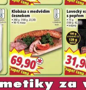 Norma Klobása s medvědím česnekem nabídka