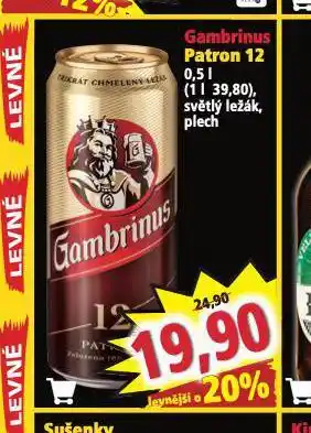 Norma Pivo gambrinus patron 12 nabídka