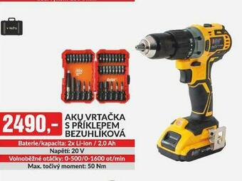 Baumax Aku vrtačka s příklepem bezuhlíkatá nabídka