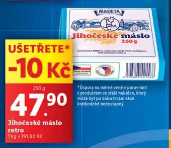 Lidl Jihočeské máslo retro nabídka