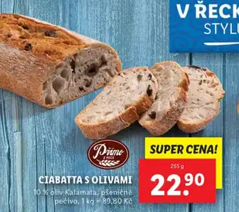 Lidl CIABATTA S OLIVAMI nabídka