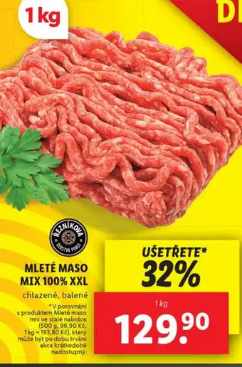 Lidl MLETÉ MASO MIX 100% XXL nabídka