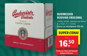 Lidl BUDWEISER BUDVAR ORIGINAL nabídka