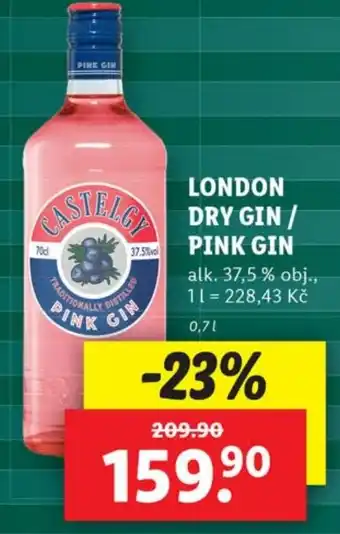 Lidl LONDON DRY GIN/ PINK GIN nabídka
