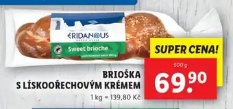Lidl BRIOŠKA S LÍSKOOŘECHOVÝM KRÉMEM nabídka
