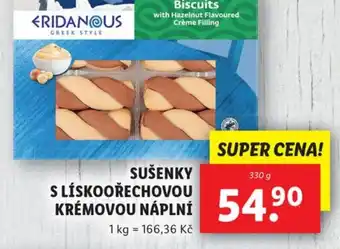 Lidl SUŠENKY S LÍSKOOŘECHOVOU KRÉMOVOU NÁPLNÍ nabídka