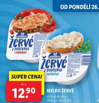 Lidl Milko žervé nabídka