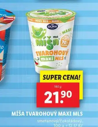 Lidl Míša tvarohový maxi mls nabídka