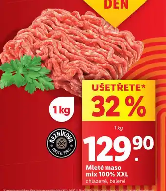 Lidl Mleté maso mix 100% xxl nabídka