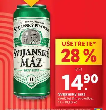 Lidl Pivo svijanský máz nabídka