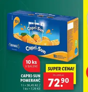 Lidl Capri sun pomeranč nabídka