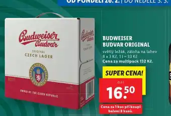 Lidl Pivo budweiser budvar original nabídka