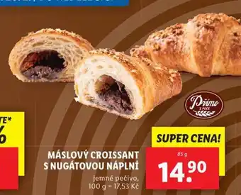 Lidl Máslový croissant s nugátovou náplní nabídka